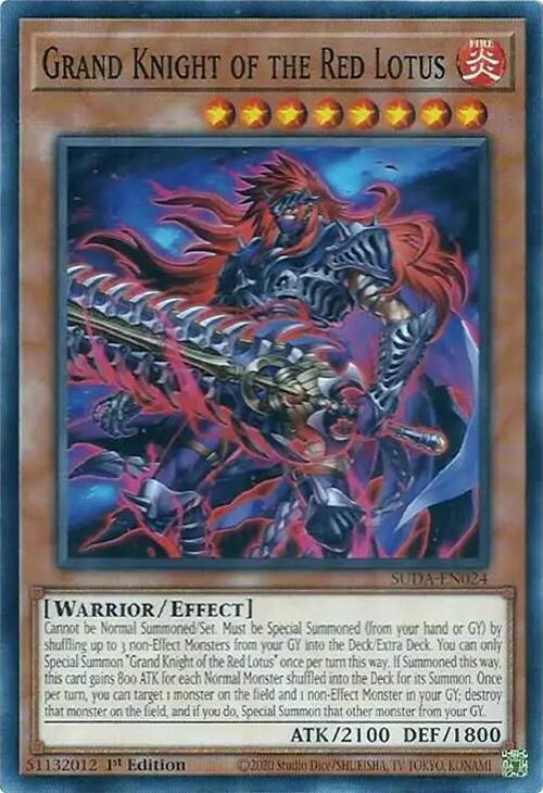 Grand Knight of the Red Lotus SUDA-EN024 card from Supreme Darkness