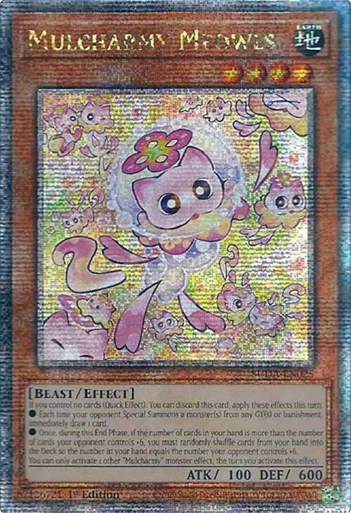Mulcharmy Meowls (Quarter Century Secret Rare) SUDA-EN025 card from Supreme Darkness