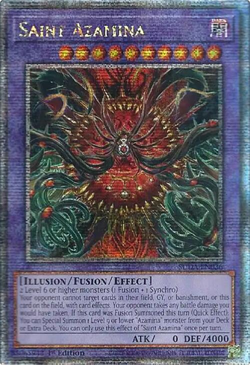 Saint Azamina (Quarter Century Secret Rare) SUDA-EN036 card from Supreme Darkness