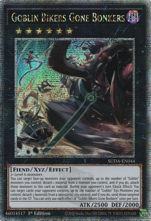 Goblin Bikers Gone Bonkers (Quarter Century Secret Rare) SUDA-EN044 card from Supreme Darkness