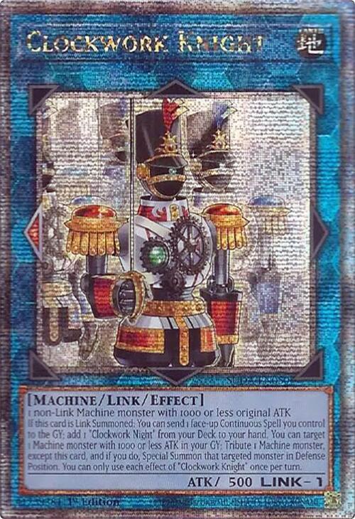 Clockwork Knight (Quarter Century Secret Rare) SUDA-EN050 card from Supreme Darkness