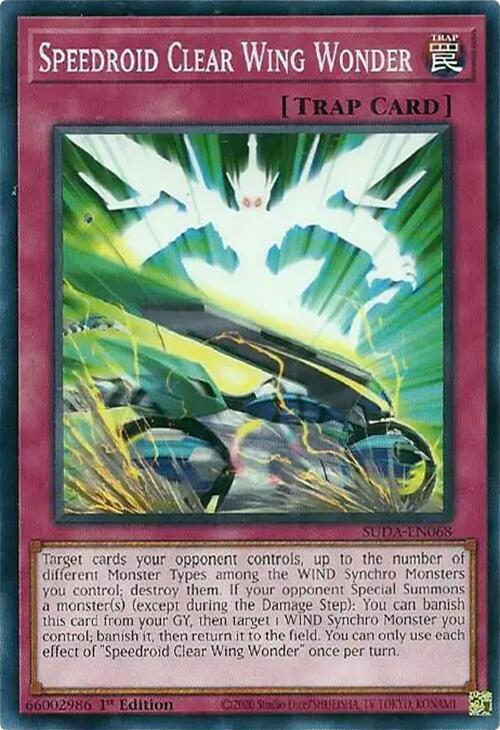 Speedroid Clear Wing Wonder SUDA-EN068 card from Supreme Darkness