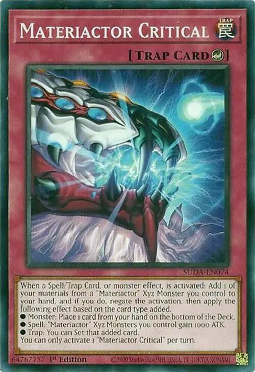 Materiactor Critical SUDA-EN074 card from Supreme Darkness