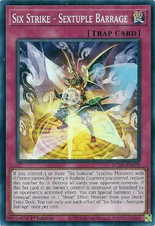 Six Strike - Sextuple Barrage SUDA-EN078 card from Supreme Darkness