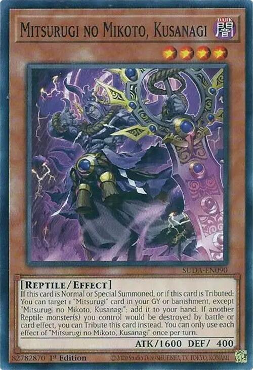Mitsurugi no Mikoto, Kusanagi SUDA-EN090 card from Supreme Darkness