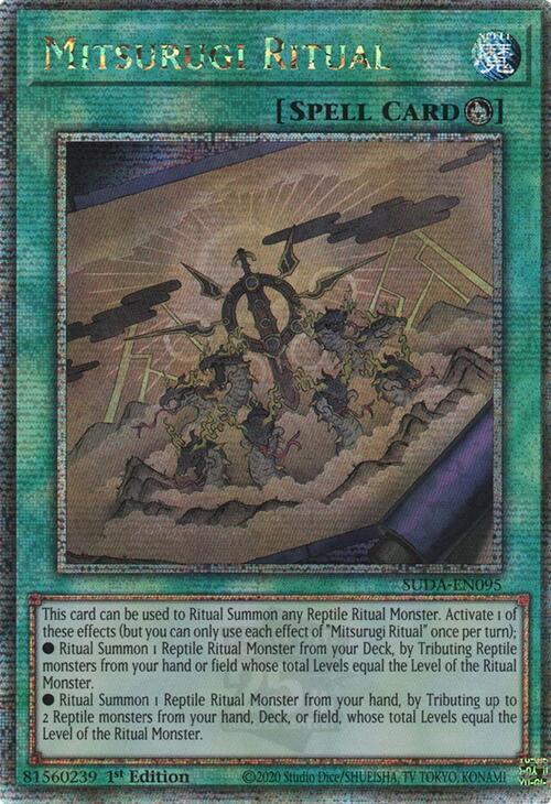 Mitsurugi Ritual (Quarter Century Secret Rare) SUDA-EN095 card from Supreme Darkness