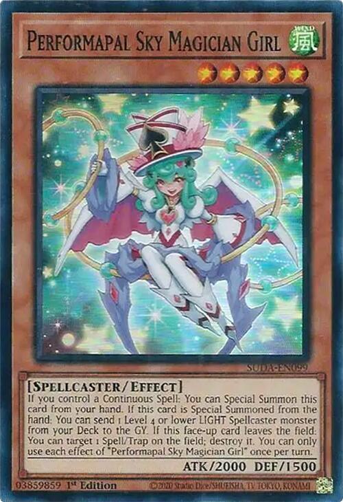 Performapal Sky Magician Girl SUDA-EN099 card from Supreme Darkness