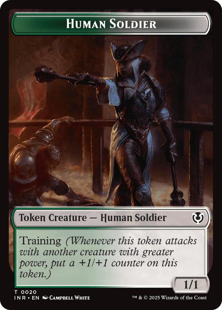 Human Soldier (0020) // Emblem - Tamiyo, Field Researcher Double-Sided Token 20 // 26 card from Innistrad Remastered