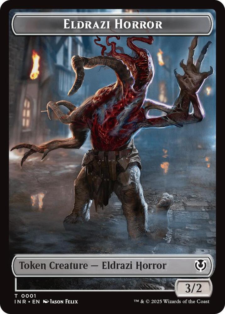 Eldrazi Horror // Human Soldier Double-Sided Token 1 // 3 card from Innistrad Remastered