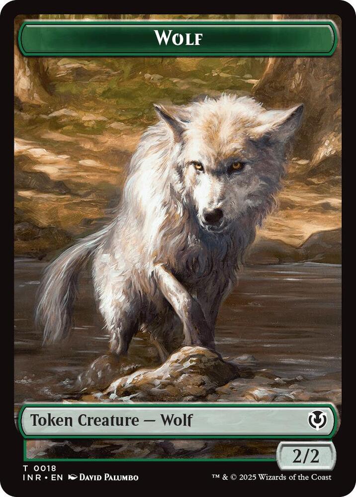 Wolf (0018) // Emblem - Arlinn, Embraced by the Moon Double-Sided Token 18 // 23 card from Innistrad Remastered