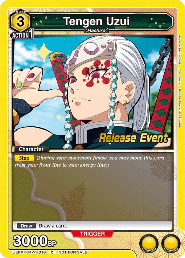 Tengen Uzui UEPR/KMY-1-018 card from UE05BT: Demon Slayer: Kimetsu no Yaiba Release Event Cards