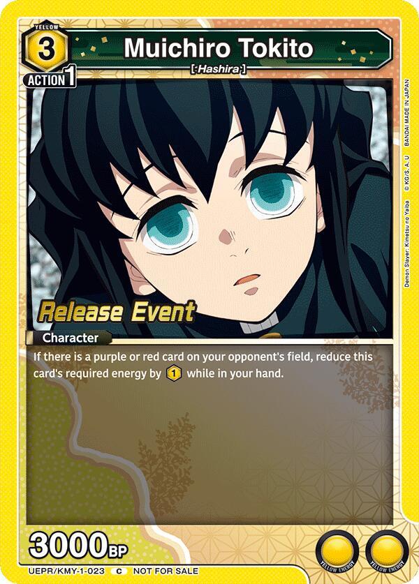 Muichiro Tokito UEPR/KMY-1-023 card from UE05BT: Demon Slayer: Kimetsu no Yaiba Release Event Cards