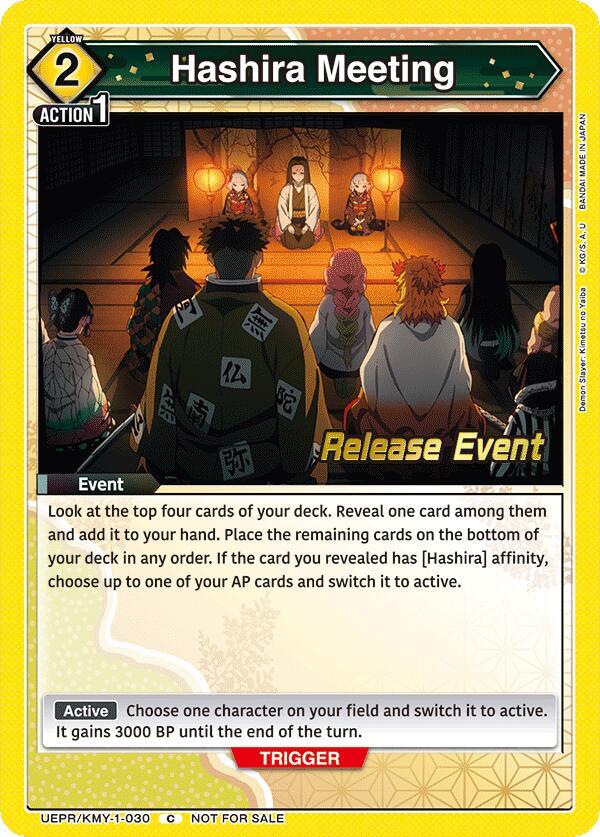 Hashira Meeting UEPR/KMY-1-030 card from UE05BT: Demon Slayer: Kimetsu no Yaiba Release Event Cards