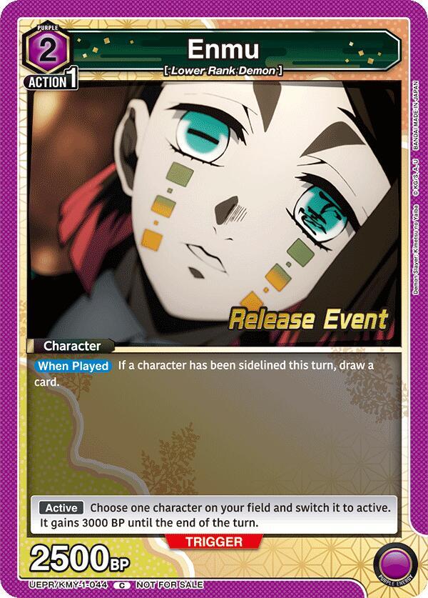 Enmu UEPR/KMY-1-044 card from UE05BT: Demon Slayer: Kimetsu no Yaiba Release Event Cards
