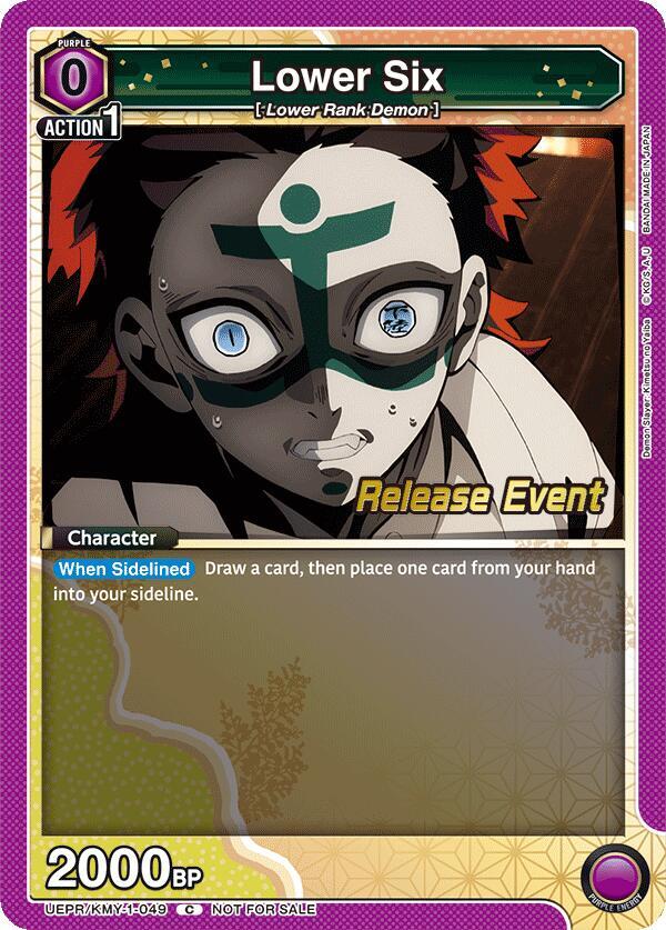 Lower Six UEPR/KMY-1-049 card from UE05BT: Demon Slayer: Kimetsu no Yaiba Release Event Cards