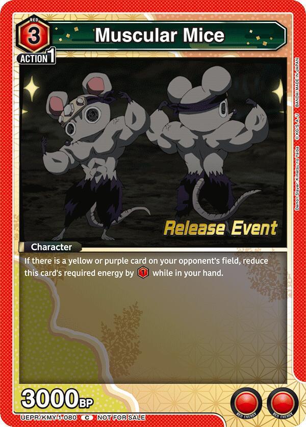 Muscular Mice UEPR/KMY-1-080 card from UE05BT: Demon Slayer: Kimetsu no Yaiba Release Event Cards