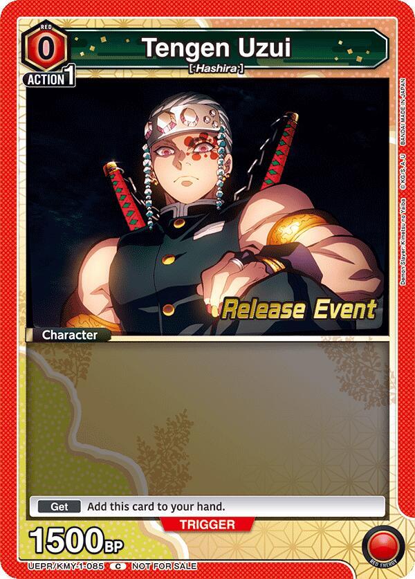 Tengen Uzui UEPR/KMY-1-085 card from UE05BT: Demon Slayer: Kimetsu no Yaiba Release Event Cards