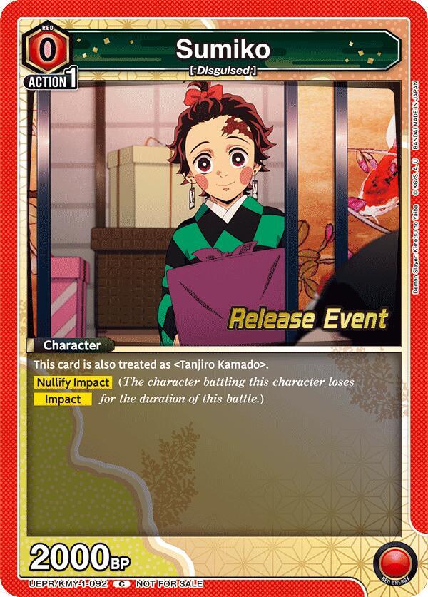 Sumiko UEPR/KMY-1-092 card from UE05BT: Demon Slayer: Kimetsu no Yaiba Release Event Cards
