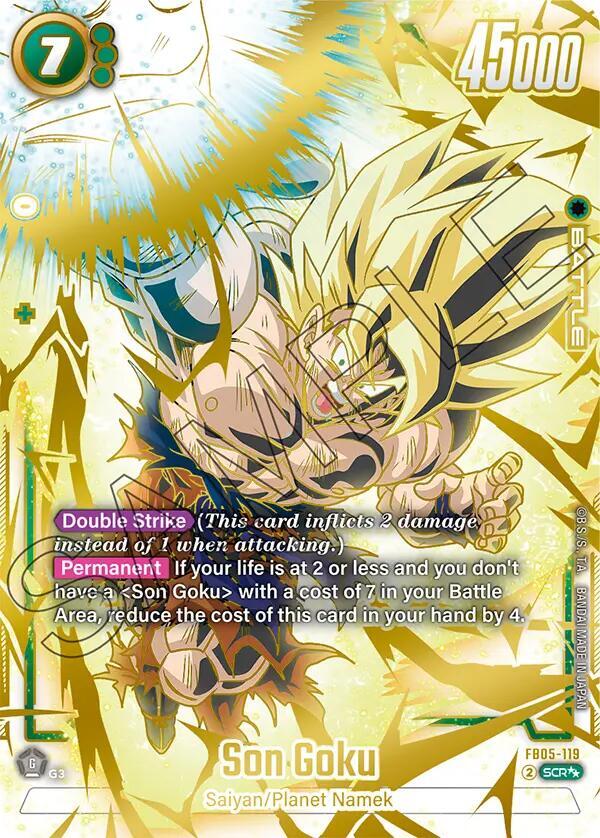Son Goku (Super Alternate Art) FB05-119 card from New Adventure