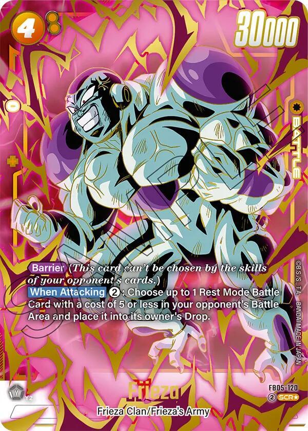 Frieza (Alternate Art) FB05-120 card from New Adventure