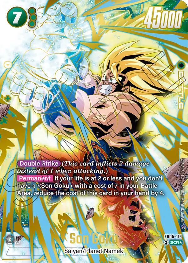 Son Goku (Alternate Art) FB05-119 card from New Adventure