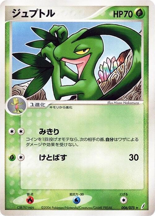 Grovyle 006/075 card from Miracle Crystal
