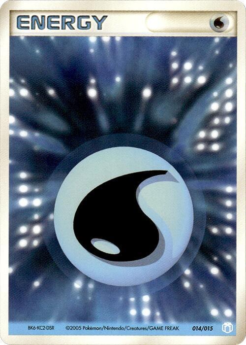 Basic Water Energy 014/015 card from Gift Box Mew - Lucario (Crawdaunt Quarter Deck)