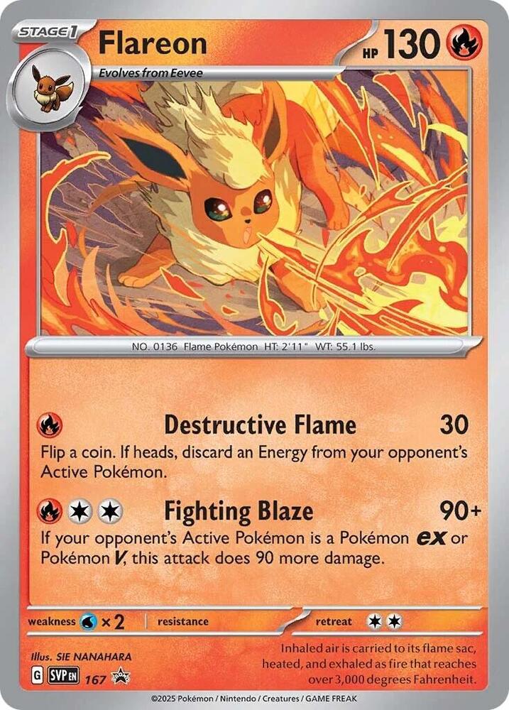 Flareon 167 card from SV: Scarlet & Violet Promo Cards