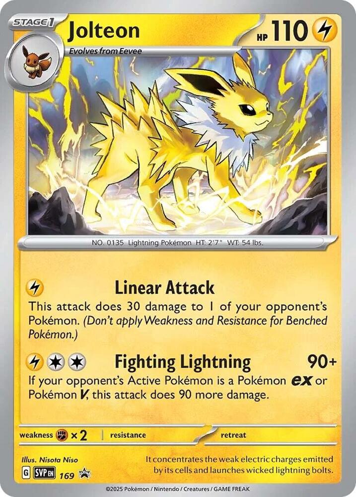 Jolteon 169 card from SV: Scarlet & Violet Promo Cards