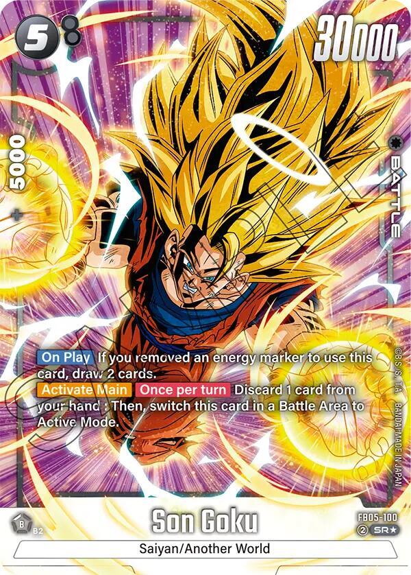 Son Goku (Alternate Art) FB05-100 card from New Adventure