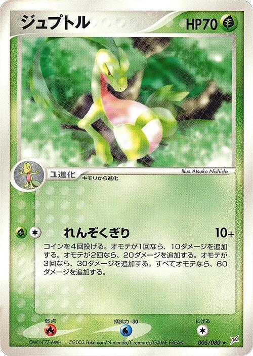 Grovyle 005/080 card from Magma VS Aqua: Two Ambitions