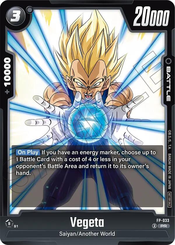Vegeta FP-033 card from Fusion World Promotion Cards and Packs