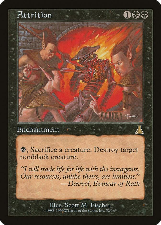 Attrition 52 card from Urza's Destiny