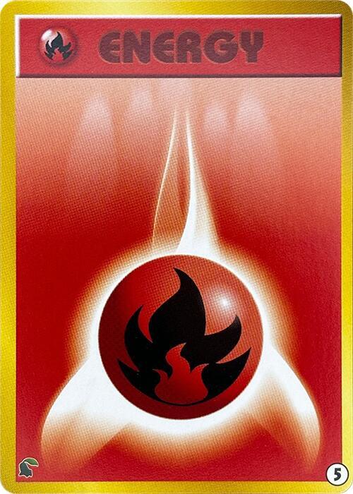 Basic Fire Energy 5 card from Intro Pack Neo (Chikorita)