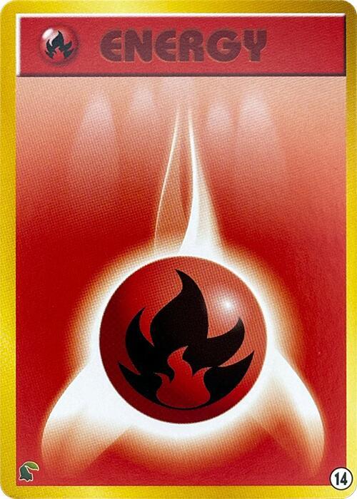 Basic Fire Energy 14 card from Intro Pack Neo (Chikorita)