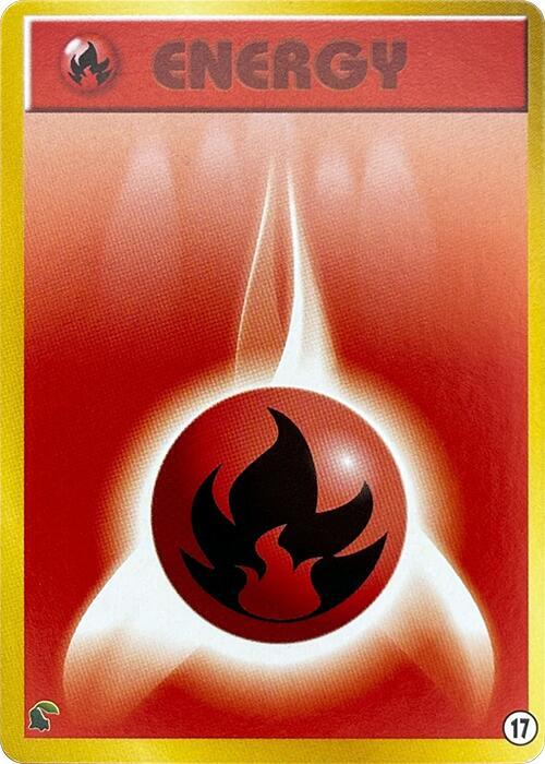 Basic Fire Energy 17 card from Intro Pack Neo (Chikorita)