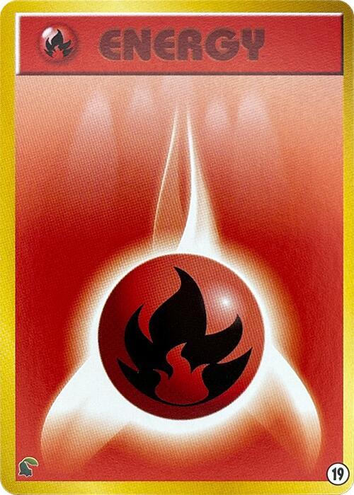 Basic Fire Energy 19 card from Intro Pack Neo (Chikorita)