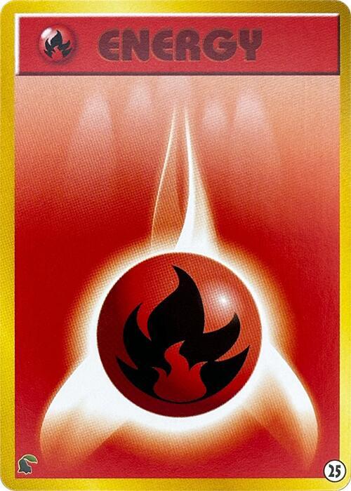 Basic Fire Energy 25 card from Intro Pack Neo (Chikorita)