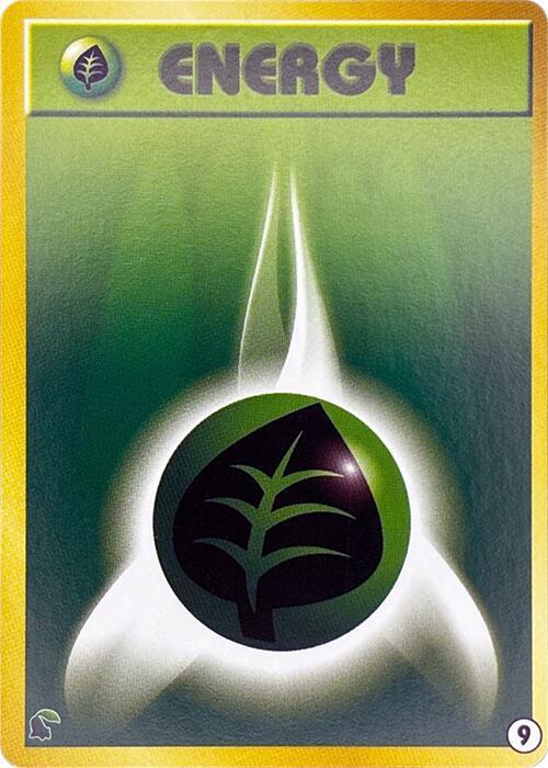 Basic Grass Energy 9 card from Intro Pack Neo (Chikorita)