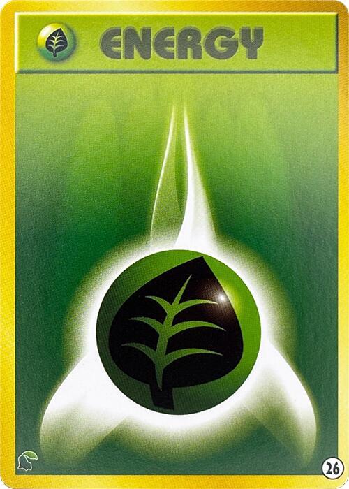 Basic Grass Energy 26 card from Intro Pack Neo (Chikorita)