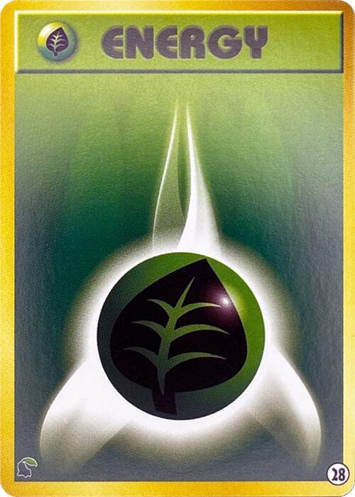 Basic Grass Energy 28 card from Intro Pack Neo (Chikorita)