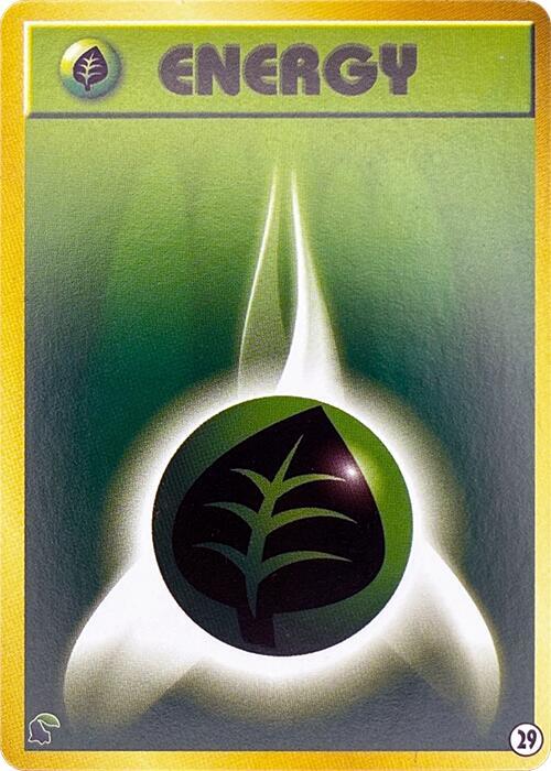 Basic Grass Energy 29 card from Intro Pack Neo (Chikorita)