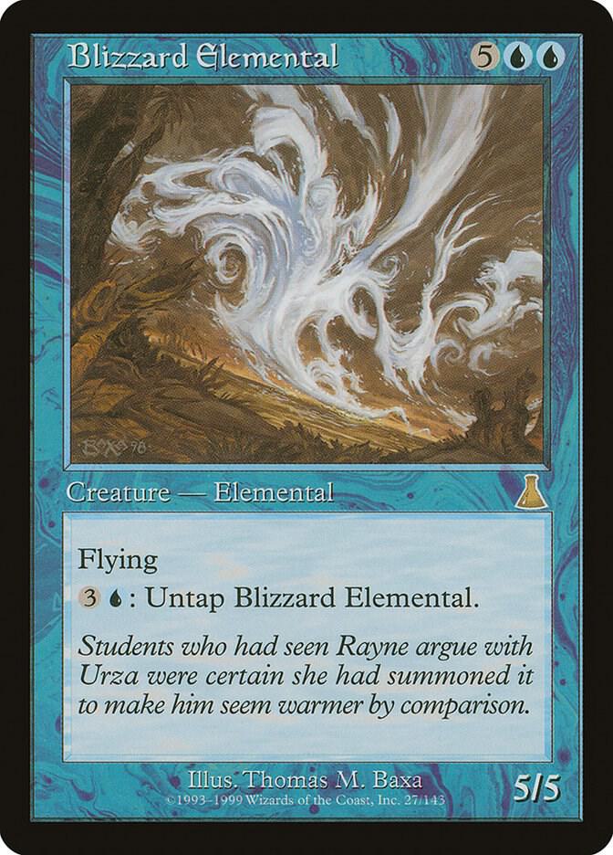 Blizzard Elemental 27 card from Urza's Destiny