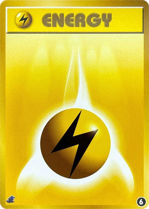 Basic Lightning Energy 6 card from Intro Pack Neo (Totodile)