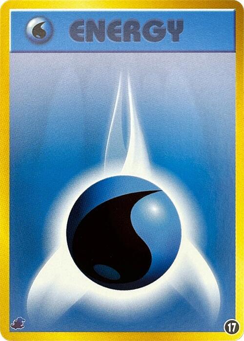 Basic Water Energy 17 card from Intro Pack Neo (Totodile)