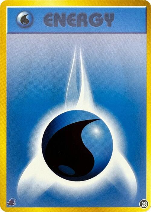 Basic Water Energy 28 card from Intro Pack Neo (Totodile)