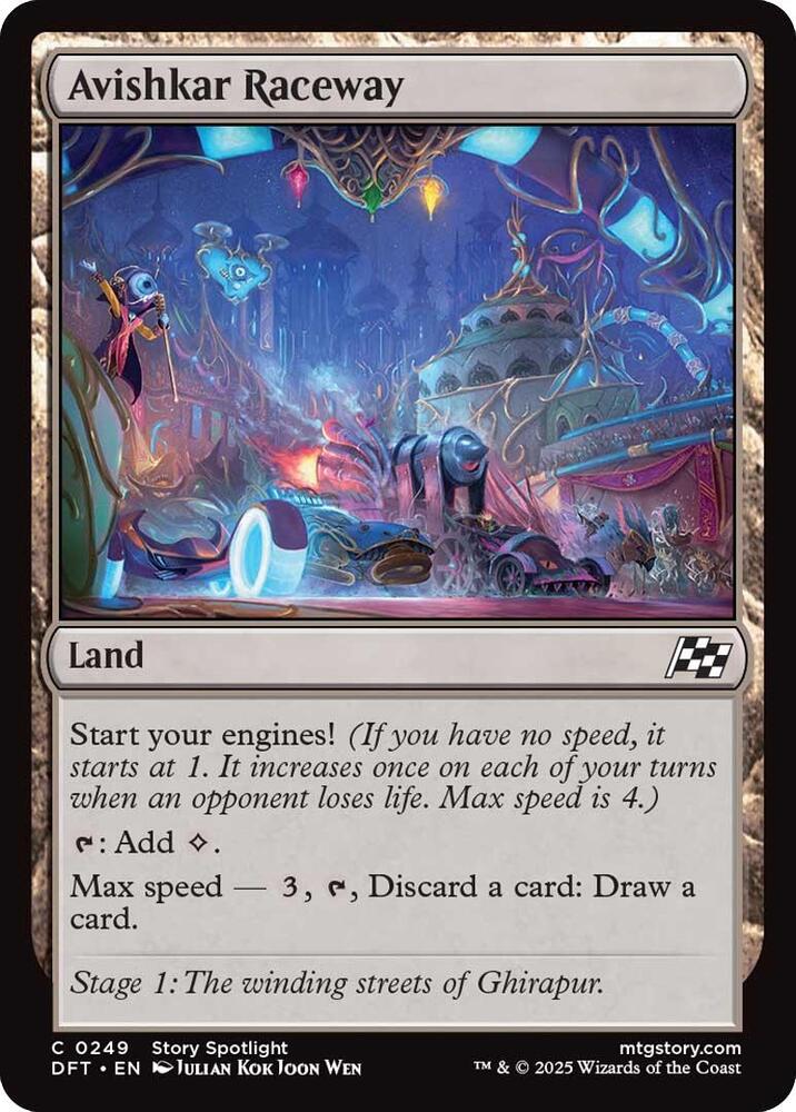 Avishkar Raceway 249 card from Aetherdrift