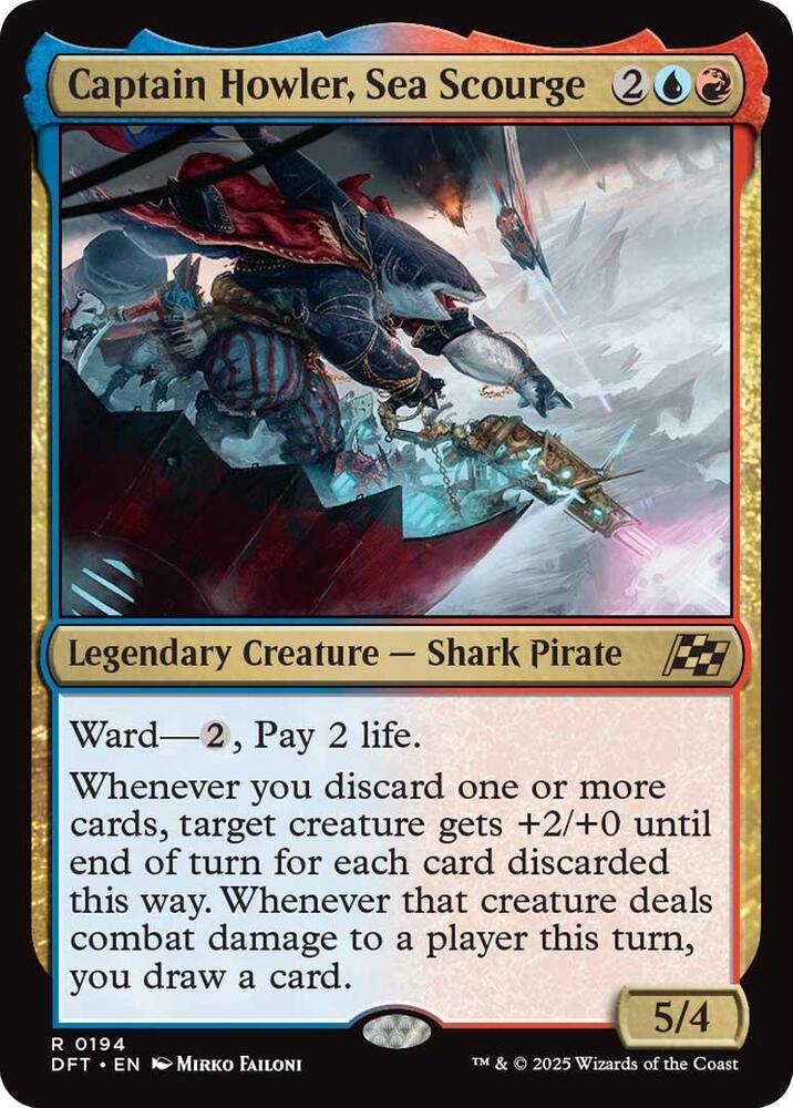 Captain Howler, Sea Scourge 194 card from Aetherdrift