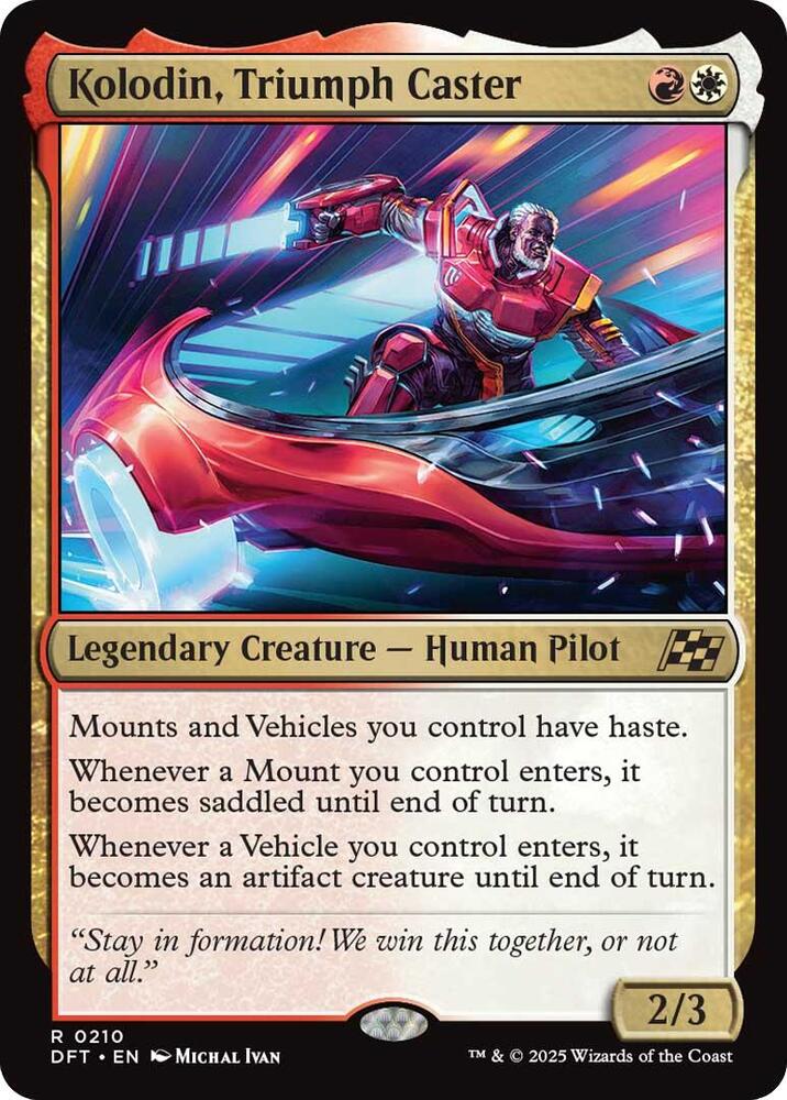 Kolodin, Triumph Caster 210 card from Aetherdrift