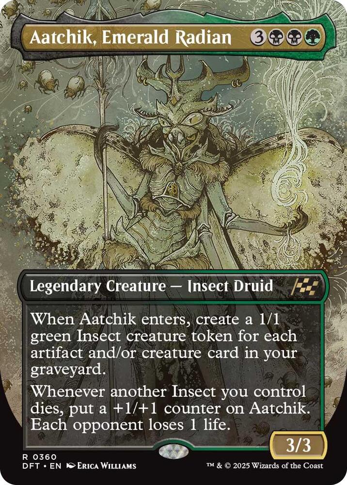 Aatchik, Emerald Radian (Borderless) 360 card from Aetherdrift